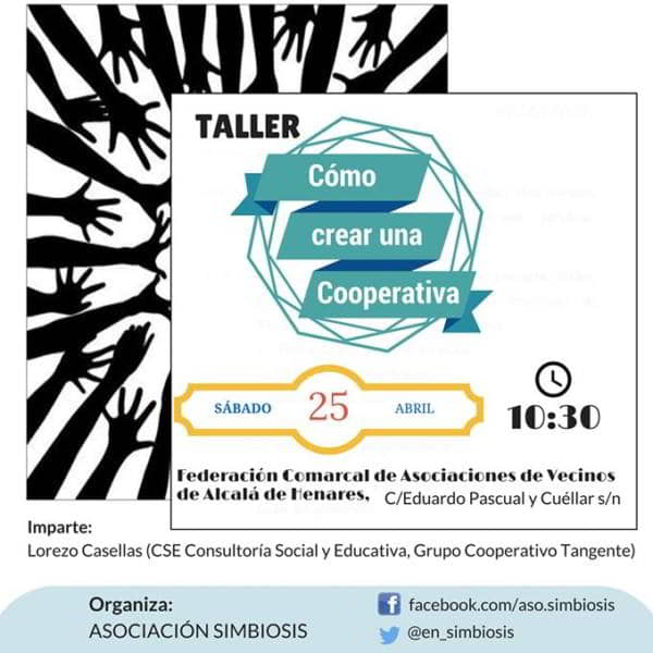 Taller «Cómo crear una cooperativa». Asociación Simbiosis