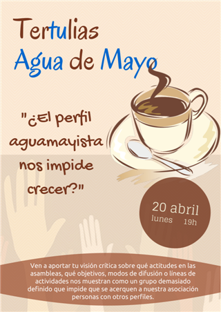 Tertulias Agua de Mayo. Lunes 20 abril, 19h