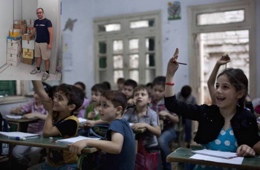 Recogidos 100 kg de material escolar para Siria