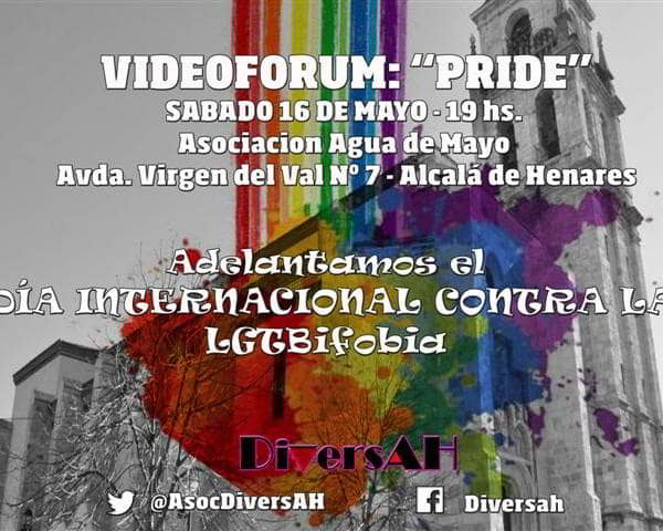 Videoforum contra la LGTBifobia organizado por DiversAH. Sábado 16 mayo, 19h.