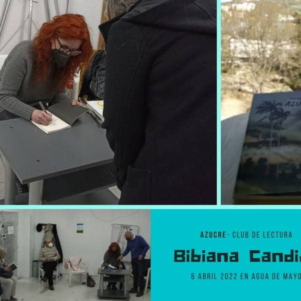 Bibiana Candia visitó agua de mayo. club de lectura